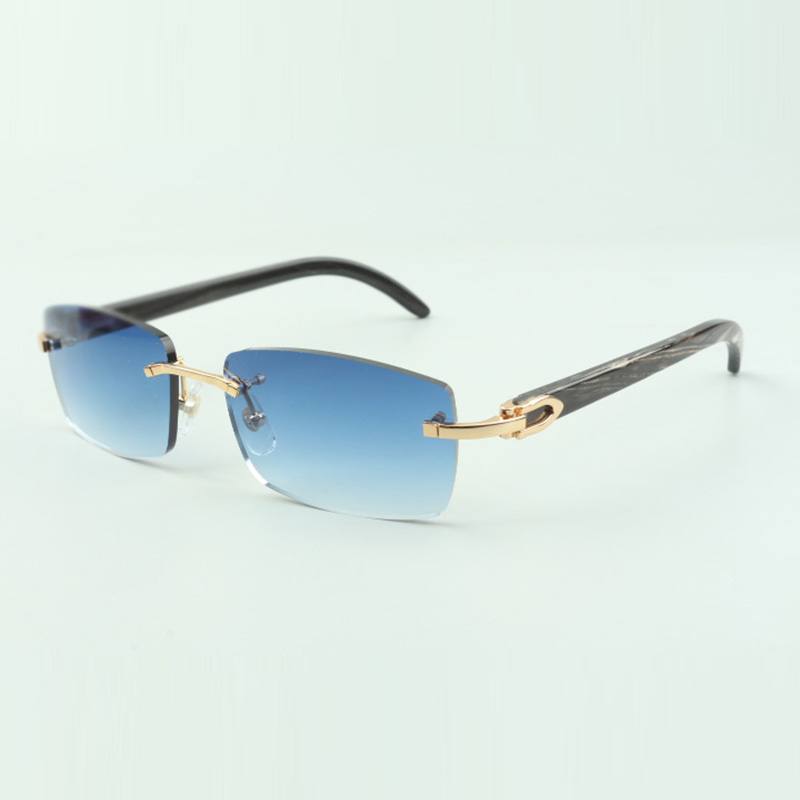 Plain Buffs sunglasses 3524012 with black textured buffalo horn legs and 56mm lenses