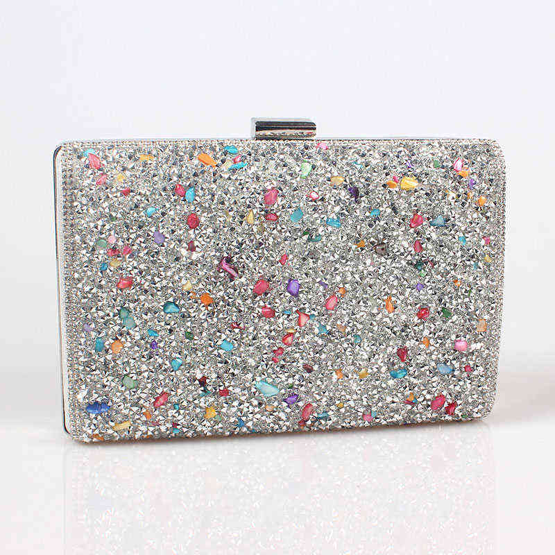 Silver / Black / Gold Women elegant fashion Splice Rhinestone wedding party clutch evening bag ladies shoulder bag flap purse T220727, Sliver
Silver / Black / Gold Women elegant fashion Splice Rhinestone wedding party clutch evening bag ladies shoulder bag flap purse T220727, Sliver