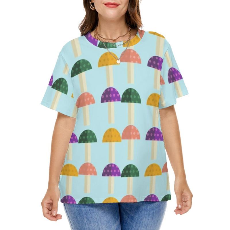 Women's Plus Size T-Shirt Mushroom Flat T Shirt Cute Mushrooms Modern T-Shirts Short Sleeves Street Style Tee Beach Graphic Top Tees 8XLWome, Style-1
Women's Plus Size T-Shirt Mushroom Flat T Shirt Cute Mushrooms Modern T-Shirts Short Sleeves Street Style Tee Beach Graphic Top Tees 8XLWome, Style-1