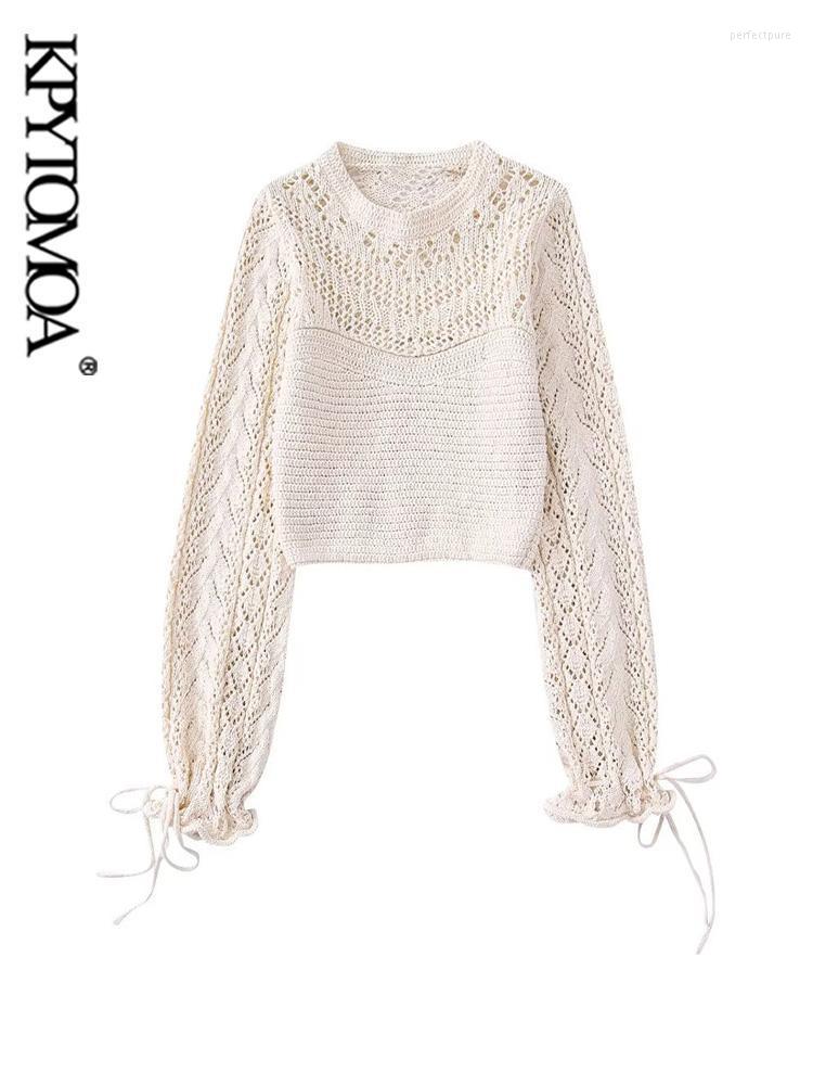 Women' Sweaters Women Fashion With Tied Cropped Pointelle Knit Sweater Vintage O Neck Long Sleeve Female Pullovers Chic TopsWomen' Perf22, As picture
Women' Sweaters Women Fashion With Tied Cropped Pointelle Knit Sweater Vintage O Neck Long Sleeve Female Pullovers Chic TopsWomen' Perf22, As picture