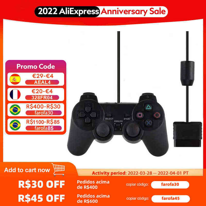 Wired Gamepad for Sony PS2 Controller for Mando PS2/PS2 Joystick for Playstation 2 Vibration Shock Joypad Wired USB PC Controle H220421
Wired Gamepad for Sony PS2 Controller for Mando PS2/PS2 Joystick for Playstation 2 Vibration Shock Joypad Wired USB PC Controle H220421