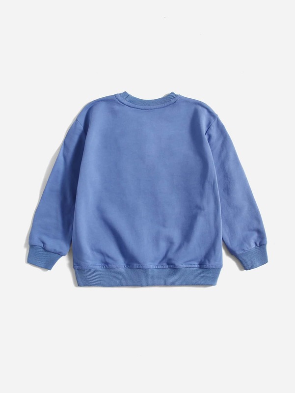 Toddler Boys Gingham Flag Print Hooded Sweatshirt SHE