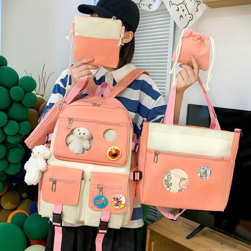 School Bags 5 Pcs/set Schoolbag Female Korean Version Backpack Junior High Pupils Large-capacity Campus 2022, Only-bag
School Bags 5 Pcs/set Schoolbag Female Korean Version Backpack Junior High Pupils Large-capacity Campus 2022, Only-bag