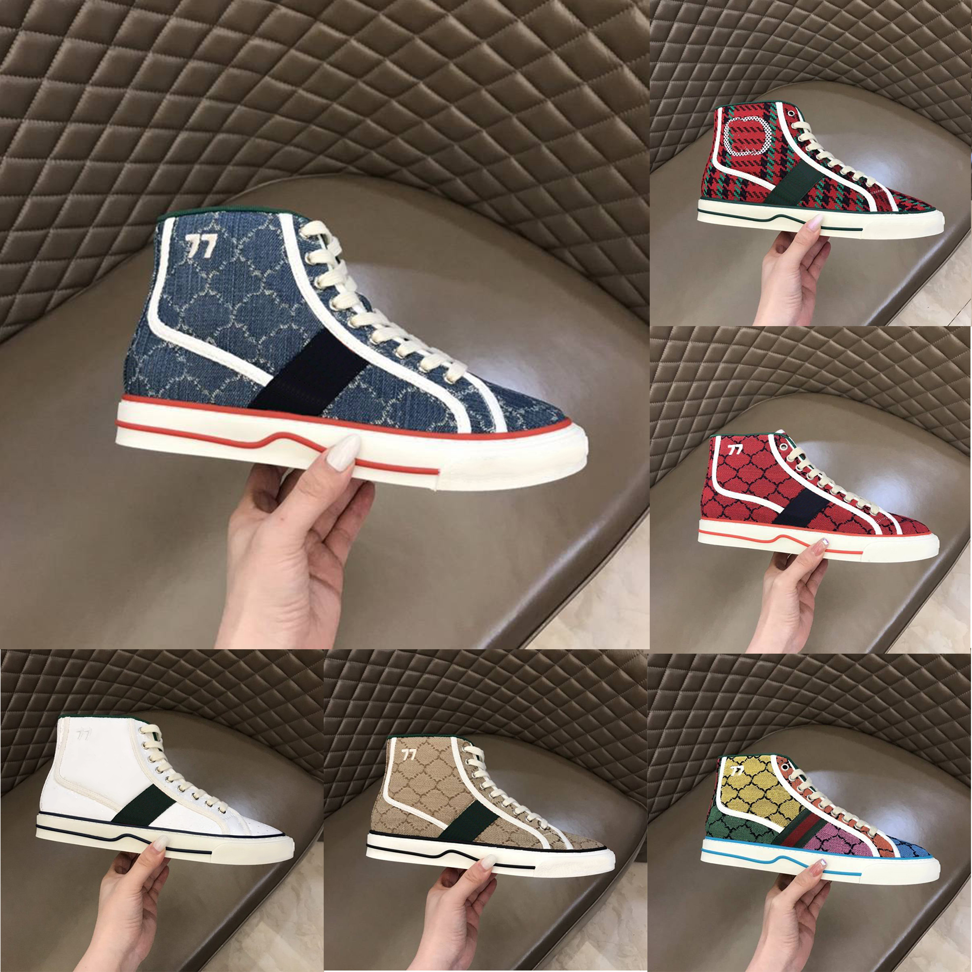 Tennis 1977 Sneakers Casual Shoes Luxury Designer Men Women Shoe Green and Red Web Rubber Sole Stretch Cotton High and Low Man Sneaker Size 34-45, 31
Tennis 1977 Sneakers Casual Shoes Luxury Designer Men Women Shoe Green and Red Web Rubber Sole Stretch Cotton High and Low Man Sneaker Size 34-45, 31
