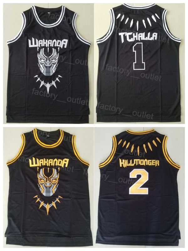 WAKANDA Movie Black Panther Jersey Basketball 1 Tchalla 2 Hillmoager Erik Killmonger Team Color All Stitched Breathable Pure Cotton Good Quality University
WAKANDA Movie Black Panther Jersey Basketball 1 Tchalla 2 Hillmoager Erik Killmonger Team Color All Stitched Breathable Pure Cotton Good Quality University