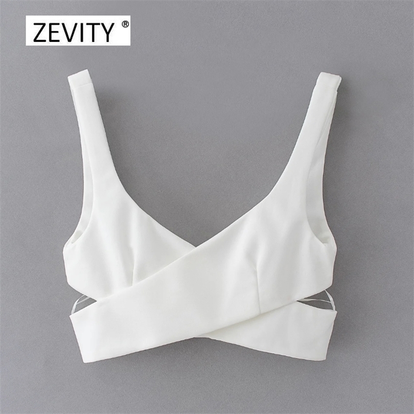 New Women sexy hollow out white Camisole ladies back elastic spaghetti strap short camis tank tops sling crop tops LS6809 T200731