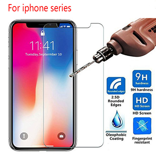 Screen Protector For iPhone 15 14 13 12 11 Pro Xs Max X Xr 8 7 Plus Tempered Glass Anti-Scratch Film For Samsung Stylo 5 6 J3 J7 Prime J2 J4 J8