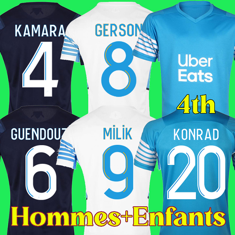21 22 4th soccer jersey 2021 2022 GUENDOUZI GERSON SALIBA MILIK LUIS HENRIQUE MarseilleS maillot foot KAMARA football shirt PAYET UNDER BALERDI, Away kids
21 22 4th soccer jersey 2021 2022 GUENDOUZI GERSON SALIBA MILIK LUIS HENRIQUE MarseilleS maillot foot KAMARA football shirt PAYET UNDER BALERDI, Away kids
