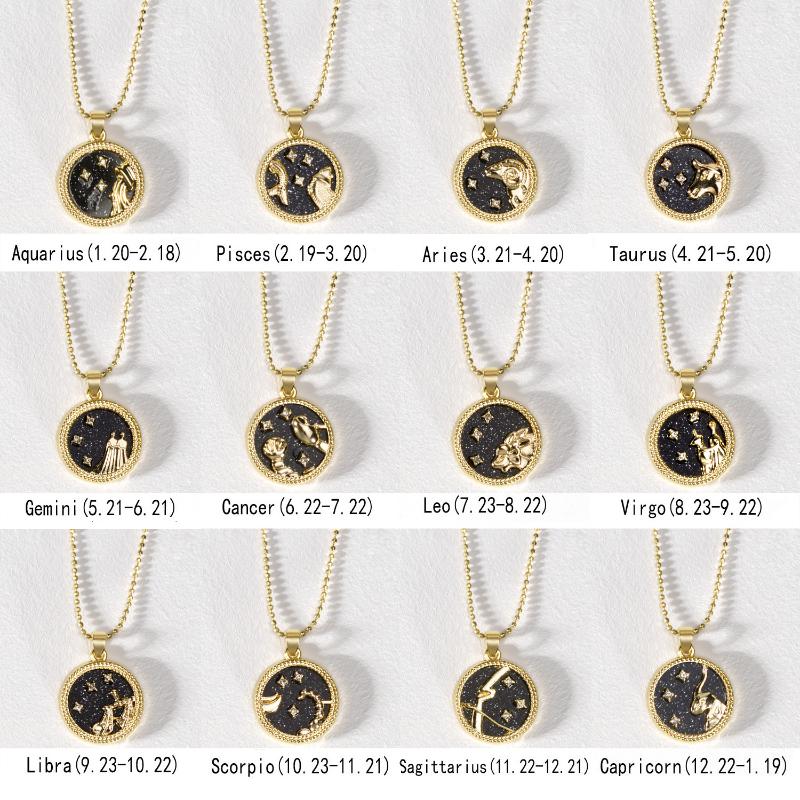 Pendant Necklaces Romantic 12 Constellations Day/night Necklace Rose Golden Twelve For Woman JewelryPendant
Pendant Necklaces Romantic 12 Constellations Day/night Necklace Rose Golden Twelve For Woman JewelryPendant