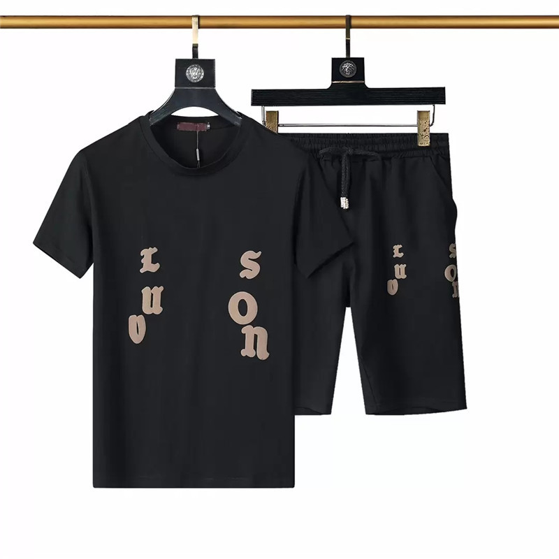 Casual Suit Mens Tracksuit Fashion alphabet pattern Summer Sportwear Crew Neck Short Sleeves T-shirt+shorts 2 Color Option High Quality 2022, 07
Casual Suit Mens Tracksuit Fashion alphabet pattern Summer Sportwear Crew Neck Short Sleeves T-shirt+shorts 2 Color Option High Quality 2022, 07