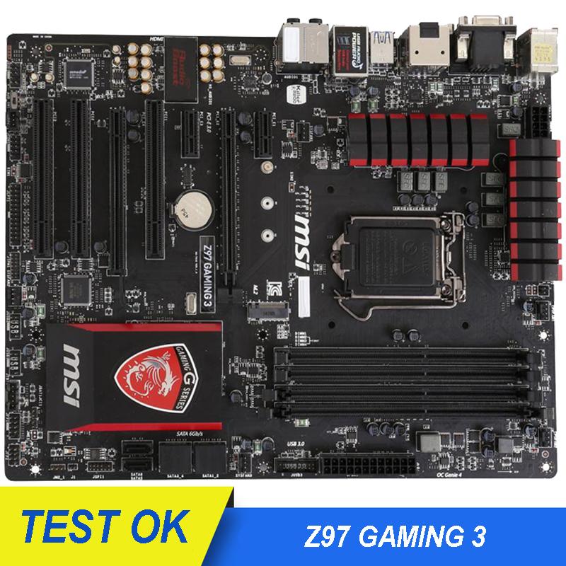 Motherboards For MSI Z97 GAMING 3 Motherboard DDR3 LGA 1150 Boards 32GB USB2.0 USB3.0 ATX VGA DVI Used Desktop
Motherboards For MSI Z97 GAMING 3 Motherboard DDR3 LGA 1150 Boards 32GB USB2.0 USB3.0 ATX VGA DVI Used Desktop