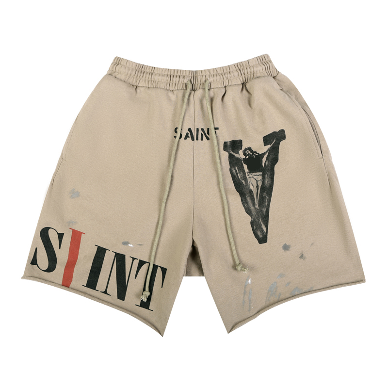 22ss Fashion Summer USA Jesus Christ Vintage Print Cotton Shorts Women Men Washed Distressed Skateboard High Street Middle Pants Joggers, Apricot
22ss Fashion Summer USA Jesus Christ Vintage Print Cotton Shorts Women Men Washed Distressed Skateboard High Street Middle Pants Joggers, Apricot