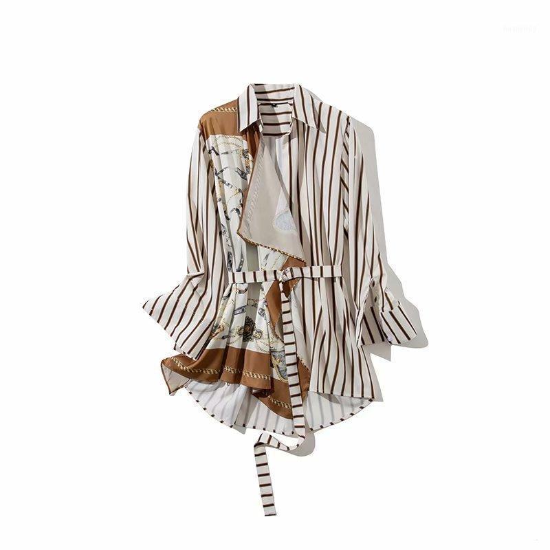 Blouses Woman 2022 Lapel Chain Print Striped Lace-up Stitching Shirt Women Blouse Modis Camisa Femenina Women' & Shirts
Blouses Woman 2022 Lapel Chain Print Striped Lace-up Stitching Shirt Women Blouse Modis Camisa Femenina Women' & Shirts