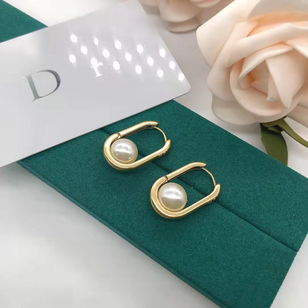 Top Quality Luxury Brand Women Earrings Designer Stud Gold Color Extravagant Single White Pearl Earrings Engagement Earring For Lady Gifts Wholesale Jewelry
Top Quality Luxury Brand Women Earrings Designer Stud Gold Color Extravagant Single White Pearl Earrings Engagement Earring For Lady Gifts Wholesale Jewelry