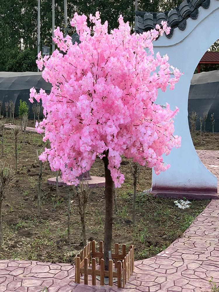 Pink Simulation Wishing Trees Artificial Silk Flower Cherry Tree For Mall Opened wedding party mall Garden Decorations