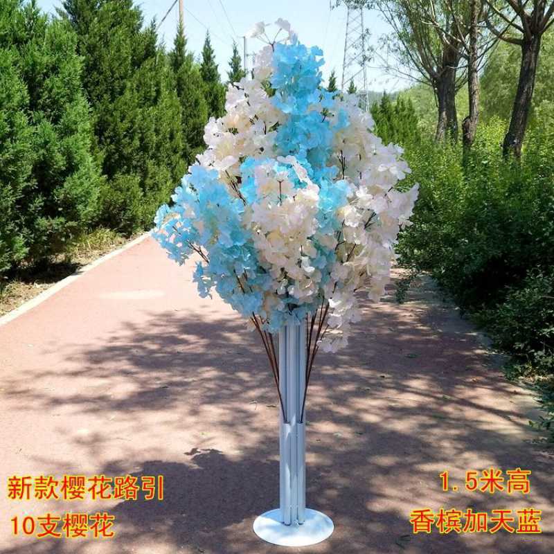 Decorative Flowers & Wreaths Artificial Flower 150CM Cherry Blossoms Wedding mall Road Celebration Basket Ceremony Opening Props Decor Leading Road