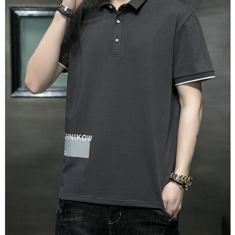 Personalized Customize men polo shirt short sleeve advertising shirt A980 letter print red blue black 220402