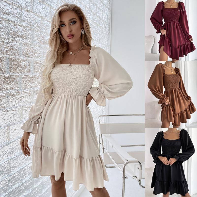 Casual Dresses Women Dress 2022 Early Spring Pullover Square Neck Long Sleeve Ruffle High Waist Tight Temperament Commuter Females, Black
Casual Dresses Women Dress 2022 Early Spring Pullover Square Neck Long Sleeve Ruffle High Waist Tight Temperament Commuter Females, Black