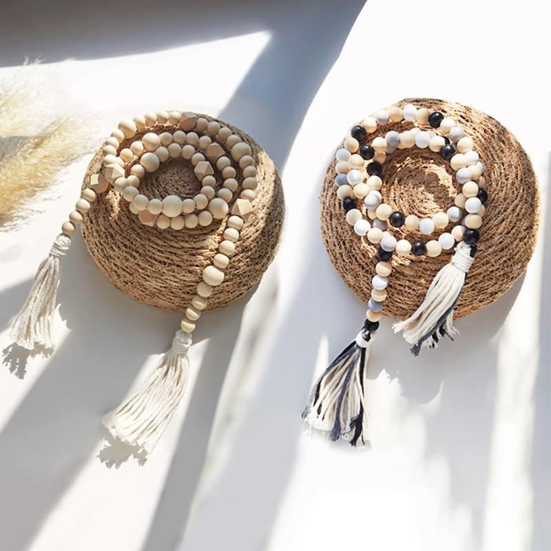 Decorative Objects & Figurines Modern Farmhouse Beads Wall Hanging Rustic Country Wood Bead Garland WithTassels Boho Home Decor Christmas Ro
Decorative Objects & Figurines Modern Farmhouse Beads Wall Hanging Rustic Country Wood Bead Garland WithTassels Boho Home Decor Christmas Ro