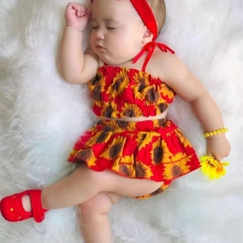 3PCS born Baby Girls Clothes Summer Set Kids Child Vest Tops Sunflower Print Short Headband Toddler Born Outfits 220609, Navy blue
3PCS born Baby Girls Clothes Summer Set Kids Child Vest Tops Sunflower Print Short Headband Toddler Born Outfits 220609, Navy blue