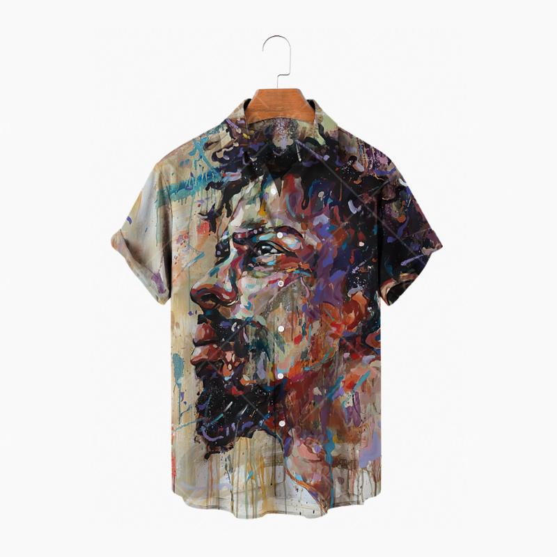 Men's Casual Shirts Hawaiian Men's Shirt 3d Portrait Oil Painting For Men Fashion Lapel Tops Harajuku Oversized Clothing 5xlMen's, Zm-439
Men's Casual Shirts Hawaiian Men's Shirt 3d Portrait Oil Painting For Men Fashion Lapel Tops Harajuku Oversized Clothing 5xlMen's, Zm-439