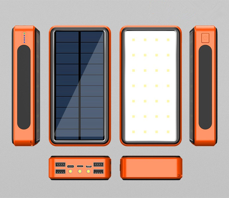 NEW Solar Power Bank 90000mAh Solar Charger 4 USB Ports External Charger Power Bank With LED light9429121