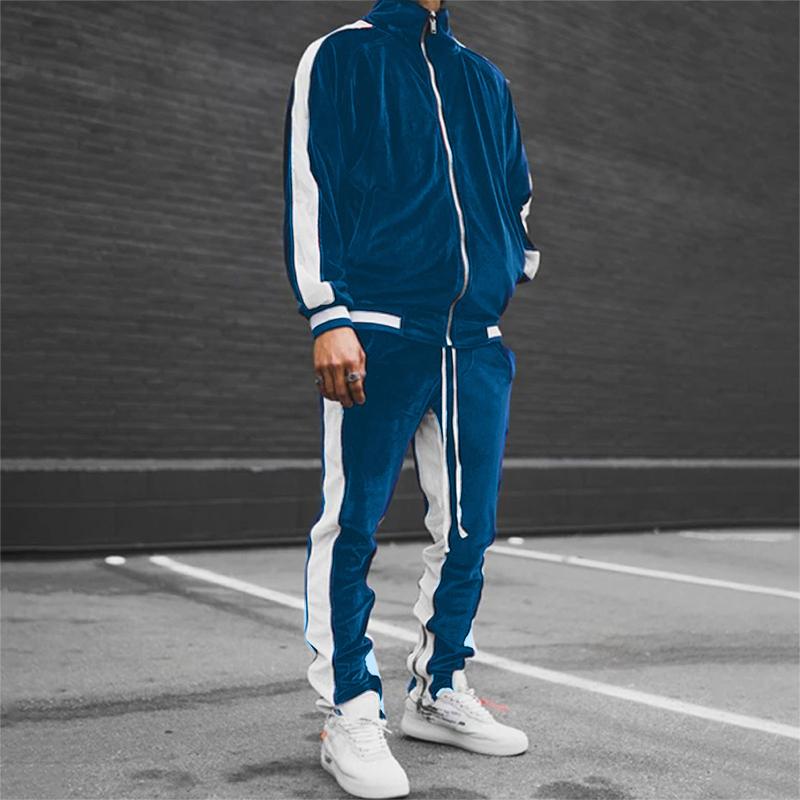 Men's Tracksuits 2022 Winter Men Contrast Colour Velvet Lapel Casual Style Sportswear Suit Comfy High Quality College Sets Fast, Gray
Men's Tracksuits 2022 Winter Men Contrast Colour Velvet Lapel Casual Style Sportswear Suit Comfy High Quality College Sets Fast, Gray