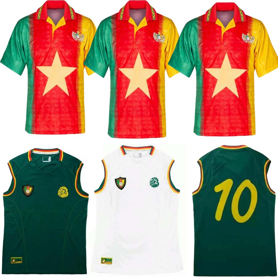 1994 1995 2002 Cameroon retro soccer jersey 02 Eto o Mboma MILLA home away vintage classic football shirt, Red
1994 1995 2002 Cameroon retro soccer jersey 02 Eto o Mboma MILLA home away vintage classic football shirt, Red