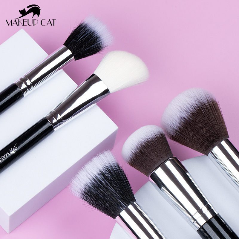 Makeup Cat-Black Makeup brushes set Professional tool Synthetic hair brushes Foundation Powder Contour Eyeshadow make up brushes 220616