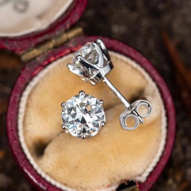 Stud Trendy 0.5/1Ct D Color Round Moissanite Earrings 925 Sterling Silver 6 Prong Women Pass Diamond With GraStudStud
Stud Trendy 0.5/1Ct D Color Round Moissanite Earrings 925 Sterling Silver 6 Prong Women Pass Diamond With GraStudStud
