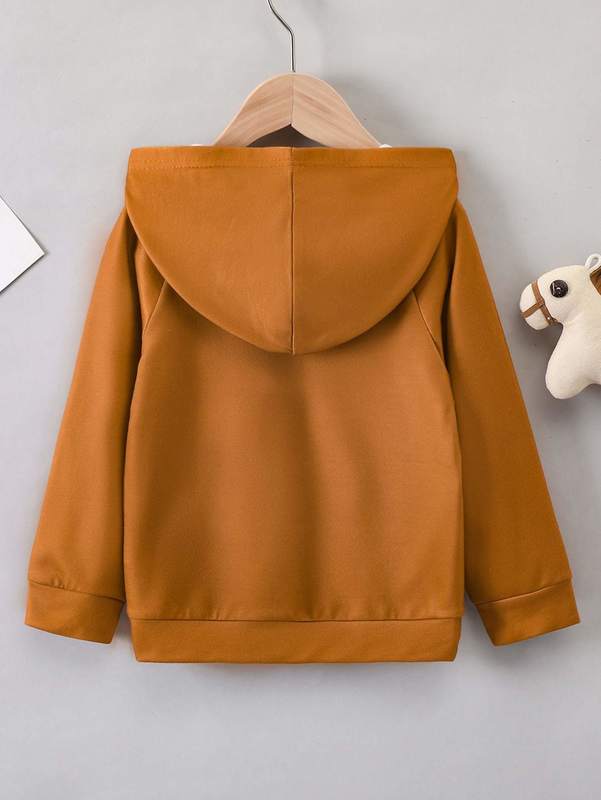 Toddler Boys Leopard Print Raglan Sleeve Hoodie SHE