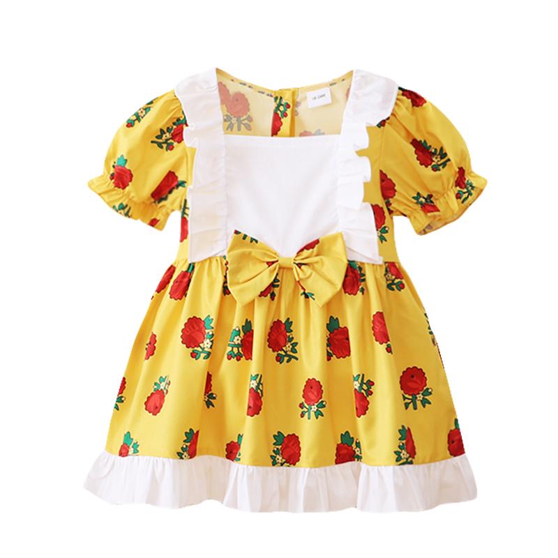 Girl's Dresses Kids Girl Dress Summer 1-6Y Girls Clothes Pretty Flower Printed Toddlers Skirts Short Sleeve Outfits Bow Decor Children Dress, Yellow
Girl's Dresses Kids Girl Dress Summer 1-6Y Girls Clothes Pretty Flower Printed Toddlers Skirts Short Sleeve Outfits Bow Decor Children Dress, Yellow