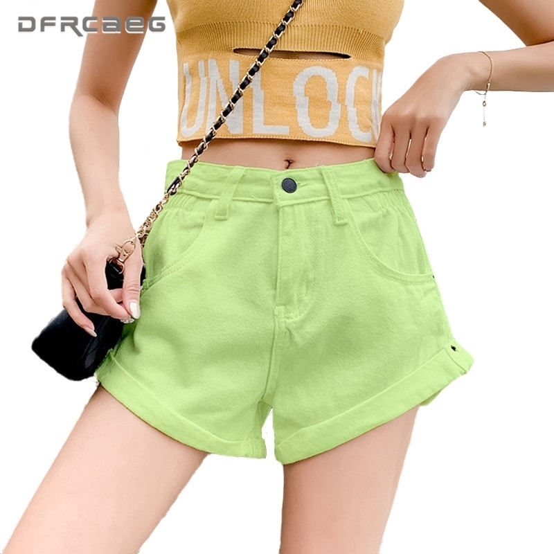9 Colors Candy Summer Women Denim Shorts With Crimping Streetwear High Waist Jean Short Trousers Female Khaki Yellow Y200822
9 Colors Candy Summer Women Denim Shorts With Crimping Streetwear High Waist Jean Short Trousers Female Khaki Yellow Y200822