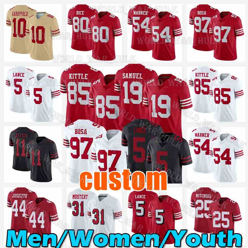San Francisco''49ers''19 Deebo Samuel Jersey George Kittle Trey Lance Football Kyle Juszczyk Nick Bosa Fred Warner Jimmy Garoppolo Jerry Rice Steve Young Willis, Men jersey(49 r)+patch
San Francisco''49ers''19 Deebo Samuel Jersey George Kittle Trey Lance Football Kyle Juszczyk Nick Bosa Fred Warner Jimmy Garoppolo Jerry Rice Steve Young Willis, Men jersey(49 r)+patch