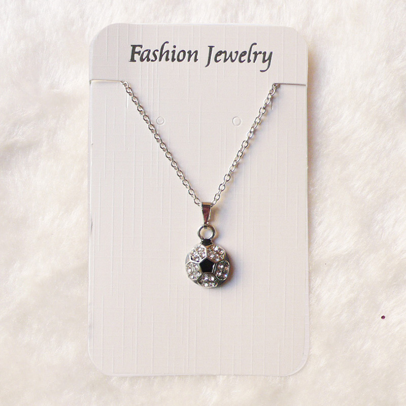 Sporty Diamond Crystal Necklace Volleyball Softball Baseball Football Soccer Sport Necklaces for Men Women Fan Jewelry Top Quality
