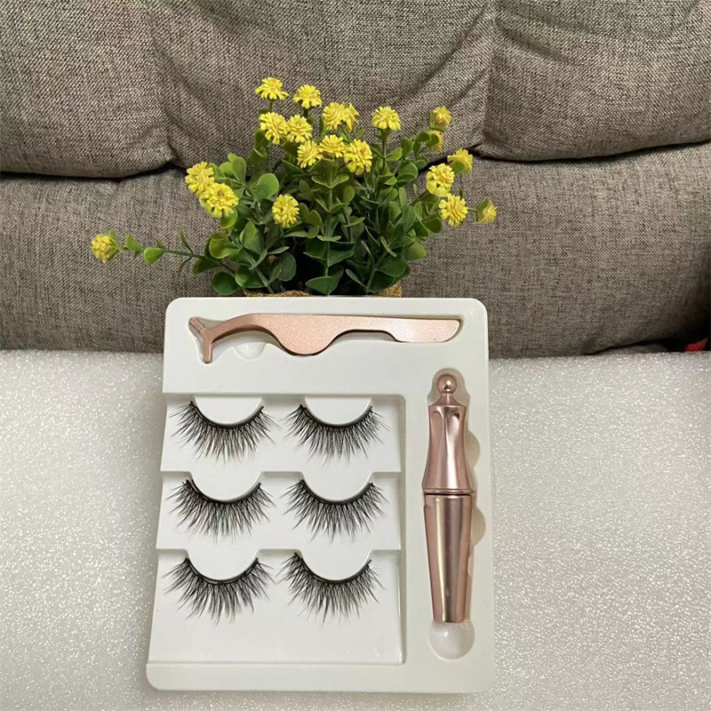 New Magnetic Eyeliner False Eyelashes Suit Girl Eye Beauty Makeup Magnetics Eyelashe s + Eyes liner Fluid + Eyelash with Special Tools High Quality
