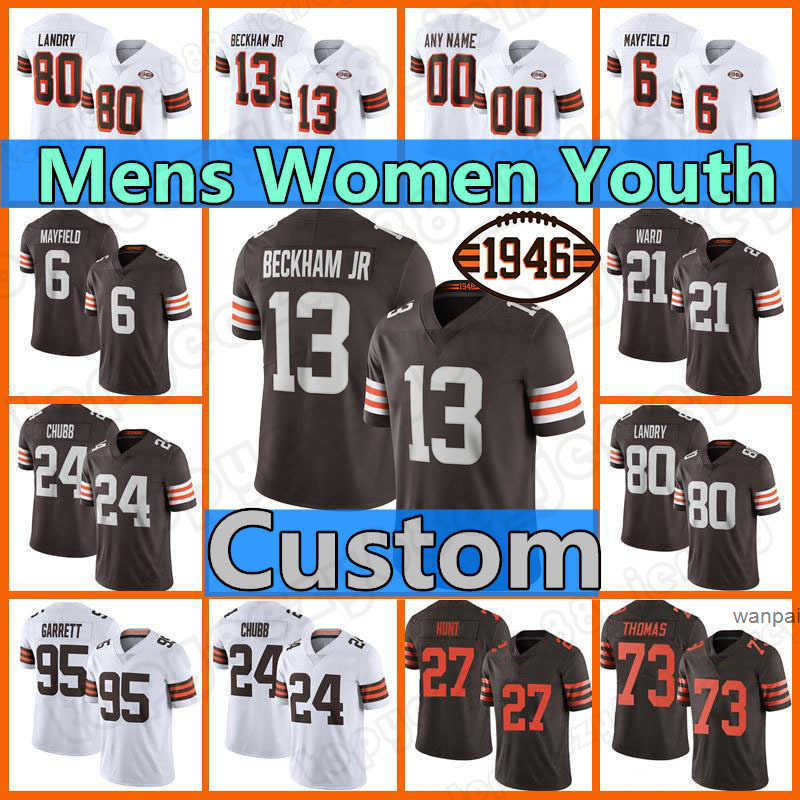 Custom 6 Baker Mayfield Nick Chubb 13 Odell Beckham Jr Football Jersey Jarvis Landry Myles Garrett 71 Jedrick ''nfl''Jerseys, Custom women+patch((bulang)
Custom 6 Baker Mayfield Nick Chubb 13 Odell Beckham Jr Football Jersey Jarvis Landry Myles Garrett 71 Jedrick ''nfl''Jerseys, Custom women+patch((bulang)