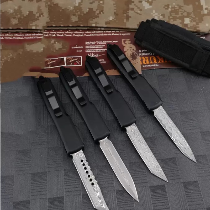 US Style UT88 UT85 Damascus Automatic Knife Fast Open Carbon Fiber Aluminum Handle Outdoor Self defense Pocket BM 940 485 3310 A16 C07 Auto Knives Godfather 920 Exocet, X001 
US Style UT88 UT85 Damascus Automatic Knife Fast Open Carbon Fiber Aluminum Handle Outdoor Self defense Pocket BM 940 485 3310 A16 C07 Auto Knives Godfather 920 Exocet, X001
