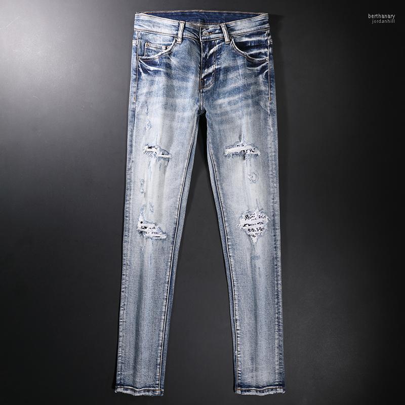 Men's Jeans Streetwear Fashion Men Retro Gray Blue Elastic Slim Fit Ripped Patch Designer Stretch Hip Hop Denim Punk Pants Bert22
Men's Jeans Streetwear Fashion Men Retro Gray Blue Elastic Slim Fit Ripped Patch Designer Stretch Hip Hop Denim Punk Pants Bert22