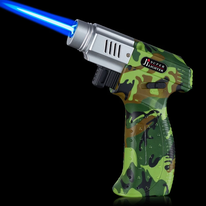 Gas Windproof BBQ Kitchen Cooking Jet Torch Turbine Lighter High Capacity Spray Gun Jewelry Metal Welding Gifts Lighters W260202