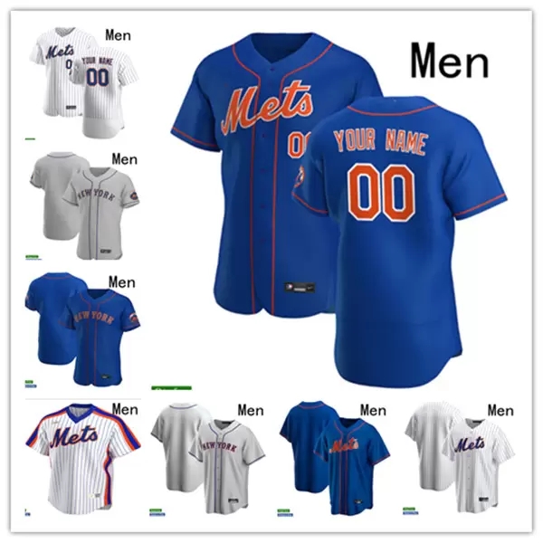 Custom Baseball Jersey New Men Women York Mets 19 Mark Canha 2 Dominic Smith 18 Darryl Strawberry 17 Keith Hernandez 31 Mike Piazza 48 Jacob deGrom 41 Tom Seaver, Black flex base