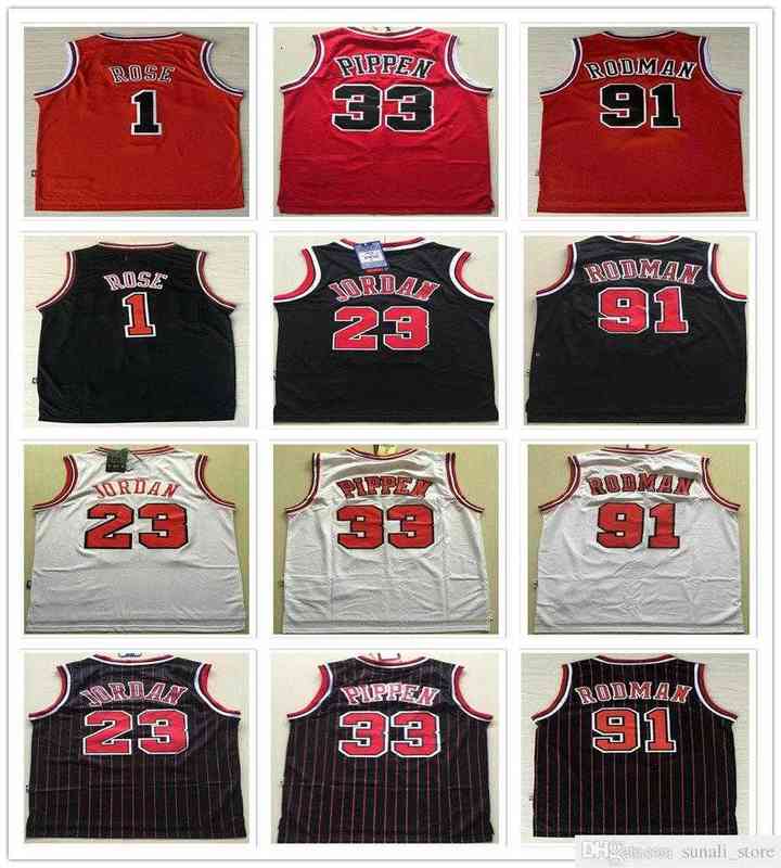 Stitched Mesh Vintage Derrick 1 Rose Dennis 91 Rodman Scottie 33 Pippen Jerseys Red White Black 23 Micheal Jerseys Basketball Shirts
Stitched Mesh Vintage Derrick 1 Rose Dennis 91 Rodman Scottie 33 Pippen Jerseys Red White Black 23 Micheal Jerseys Basketball Shirts