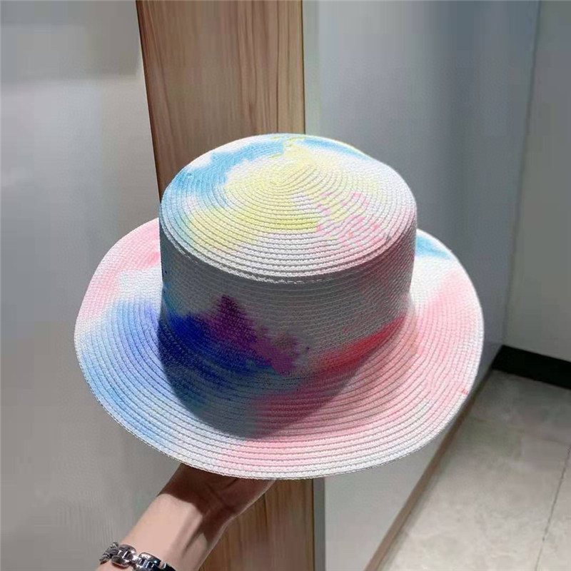 Creative tie-dye Women straw hat colorful Flower letter and monogrammed print beach hats for adult
Creative tie-dye Women straw hat colorful Flower letter and monogrammed print beach hats for adult