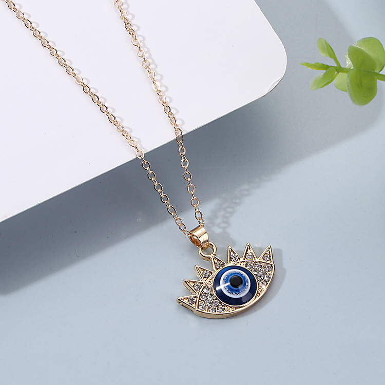 Turkish Blue Evil Eye Pendant Necklace for Women Gift