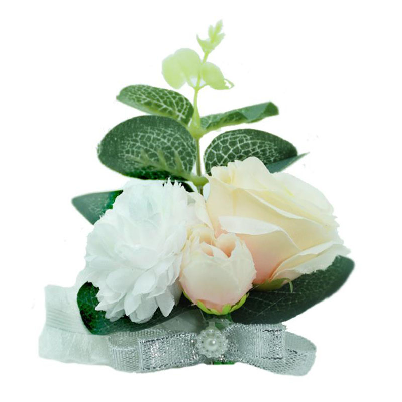 Corsage Men Wedding Rustic Boutonniere White Bridal Wrist Corsage Bridesmaid Groomsmen Party Meeting Personal Decorations