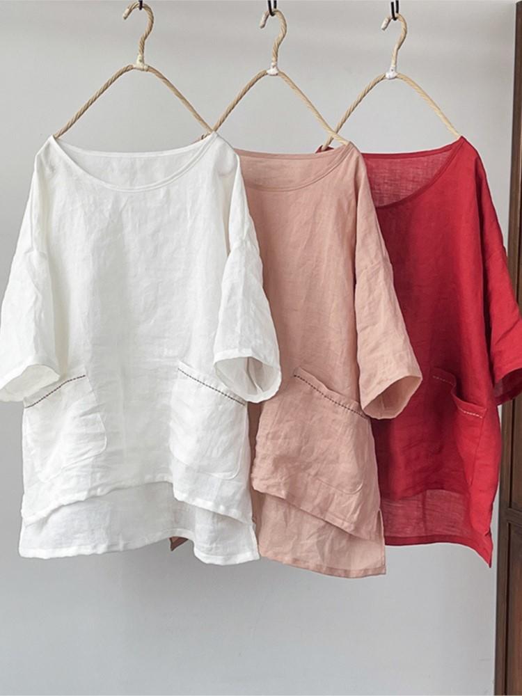 Women's Blouses & Shirts Women's Loose Ramie Blouse Ladies Embroidered Vintage Irregular Tops Female Retro 2022 Summer Shirt Camisas Pul, Pink
Women's Blouses & Shirts Women's Loose Ramie Blouse Ladies Embroidered Vintage Irregular Tops Female Retro 2022 Summer Shirt Camisas Pul, Pink