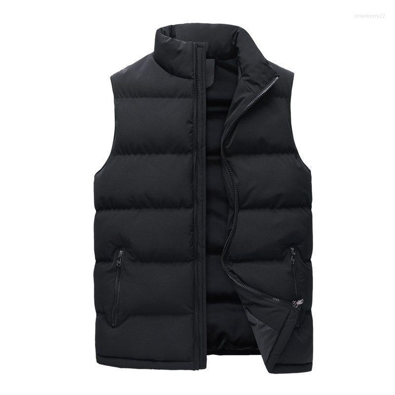 Men's Vests Casual Down Jacket Winter Warm Vest Black Sleeveless Man Without Hood Stra22
Men's Vests Casual Down Jacket Winter Warm Vest Black Sleeveless Man Without Hood Stra22