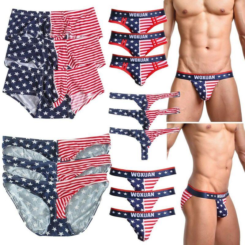 Underpants Sexy Cotton Mens Briefs/ G-String Thong/ Boxers Shorts/ Underwear USA Flag Stripe Jockstrap Men Panties LingerieUnderpants, Style 1
Underpants Sexy Cotton Mens Briefs/ G-String Thong/ Boxers Shorts/ Underwear USA Flag Stripe Jockstrap Men Panties LingerieUnderpants, Style 1