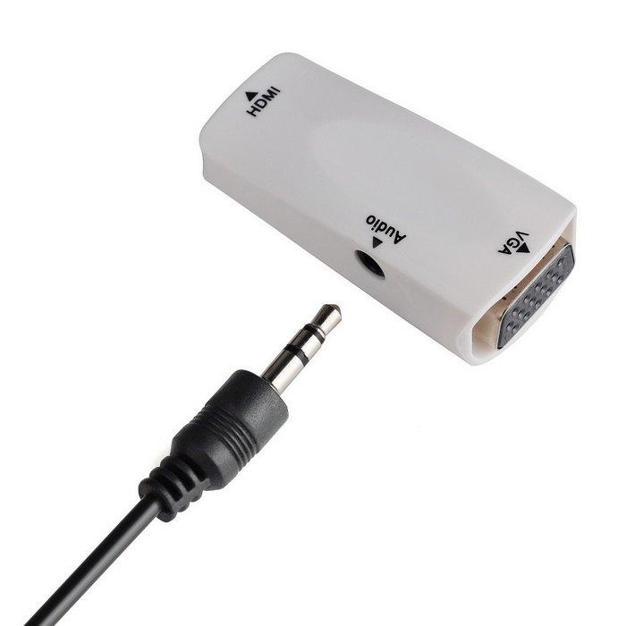 Computer Cables HDMI Source to VGA Output Video adapter with Audio For PC Macbook projector & monitor White HD-154-WH
Computer Cables HDMI Source to VGA Output Video adapter with Audio For PC Macbook projector & monitor White HD-154-WH