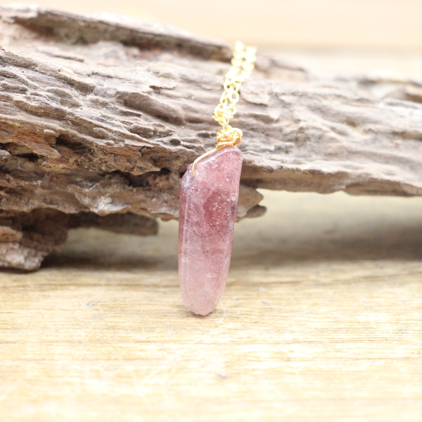 Gold Chains Raw Stone Silce Slab Pendants necklaces Healing Reiki Crystal Amazonite Amethysts Quartz Lapis Gems Necklace Jewelry
